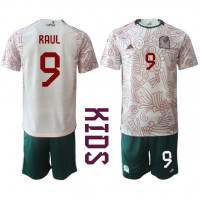 Camisa de Futebol México Raul Jimenez #9 Equipamento Secundário Infantil Mundo 2022 Manga Curta (+ Calças curtas)